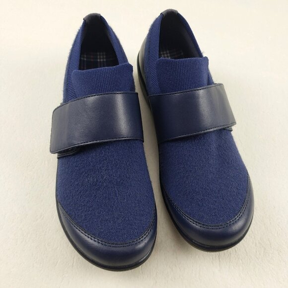 Alegria Traq Qwik Cozy Shoe Womens 7-7.5 EU 37 Blue Slip On Casual Knit Sneaker - Picture 1 of 10